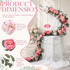2 Pack 12ft Artificial Peony Flower Garland Vine, Pink - Image 2