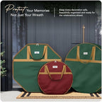 Covermates Wreath Storage Bag, 24" Diameter x 7" H, Red - Image 2