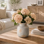 Rustic Ceramic Vase for Home Decor, 6.4 Inch Small Farmhouse Flower Vase - Image 5