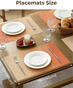 Leetaltree Woven Vinyl Fall Placemats Set of 24, Gradient Burnt Orange - Image 4