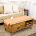 Solino Home Cotton Linen Dining Table Runner Peach Hemstitch, 14 x 60 in by SolinoHome