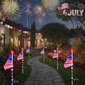 6 Pack 4th of July Decorations Outdoor Solar Lights, Red White and Blue American Flag Star Lights for National Day, Waterproof Patriotic Light for Independence Day 250th Anniversary Garden Yard Path by LORRYTE