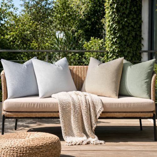 a moment Waterproof Throw Pillow Covers Set of 4,18x18 Inch Outdoor Stain Resistant Pet Friendly Pillowcases Cushion Covers for Patio Sofa and Living Room,Ocean Breeze - Image 7