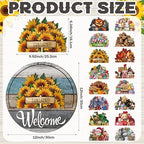 Yousoontic Interchangeable Welcome Sign,Retro Color,Grain Welcome - Image 2