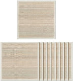 Hausattire Bamboo Placemats, Beige, Set of 10 by Hausattire