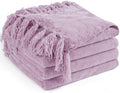 Chenille Throw Blanket for Couch 50" x 60", Lavender by LONGCREATE