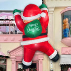 6FT Christmas Inflatables Outdoor Decorations Joy Hanging Santa Claus Gift Bag, Bright LED Lights Blow Up Giant Christmas Decor for Indoor Yard Outside Party Lawn Wall Porch Holiday by TwoBees