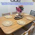 13.8" Set of 4 Round Woven Corn Husk Placemats by Delaqiko - Image 7
