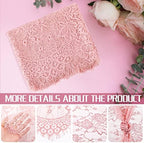 Newwiee 10 Pcs Lace Table Runner Floral, 14''x120'', Rose Pink - Image 3