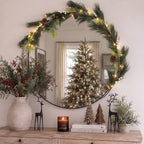 Suncalla 4 ft Pine Needles Christmas Mirror Garland with Light by Unknown