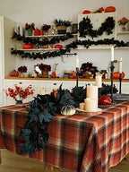 PARTY JOY Black Artificial Maple Leaf Garland - 6PCS 5.6Ft Halloween Decor, Gothic Fall Vines for Front Porch, Thanksgiving Autumn Table Centerpiece & Wall Hanging - Image 5