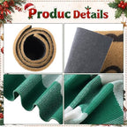 2pcs Christmas Welcome Mat for Front Door Layered Buffalo Plaid Outdoor Rug - Image 3