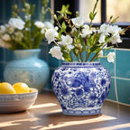 8 Pcs Small Blue and White Vases Chinoiserie Porcelain Vase, Stylish - Image 4