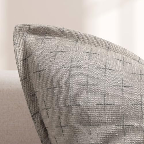 ZWJD Pillow Covers 22x22 Set of 2 Soft Polyester Textured Pillow Covers with Stylish Flange Edge Cozy Farmhouse Throw Pillows for Couch Bed Sofa Living Room - Image 2