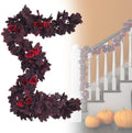 RECUTMS Fall Leaves Garland Hanging Maple Leaf Vines Fake Burgundy Rose by RECUTMS