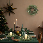 24 PCS Christmas Wreath Candle Rings Mini Wreath Pine Garland Artificial Frosted Cedar and Pine Cone Candle Rings Holder for Christmas Wedding Home Table Centerpiece Door Window Chair Wall - Image 5