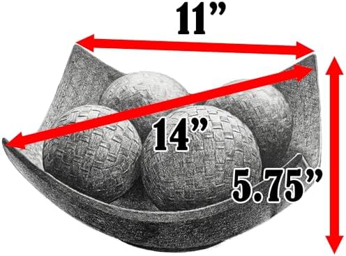 Seraphic Kitchen Table Decor, Decorative Centerpiece Scoop Bowl, Black - Image 2
