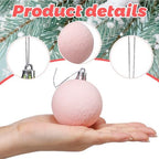 Gejoy 30 Pcs Frosted Pastel Christmas Decor 2.36'' Candy Balls Ornaments - Image 3