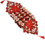 Simhomsen Large Embroidered Christmas Holiday Poinsettia Table Runners 13 × 108 Inch - Image 5
