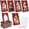 60 Pcs Scalloped Christmas Picture Frames 4x6 Bulk Tartan Plaid Photo Frame by Tinlade