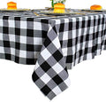 ShinyBeauty Checkered Table Cloths Cotton Tablecloth Gingham Tablecloth Square Table Overlay 54X54 Inch,4 Packs Christmas Tablecloths Wrinkle-Free Black and White Tablecloth for Party/Outdoor Tables by ShinyBeauty