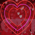 LAMPHOME Valentine Lights Outdoor 46.5 Inch 318LED Waterproof Red AMD Pink Heart Light Valentine‘s Day Decorations for Outdoor Garden Yard Valentine‘s Day Interior Decoration by ULL