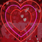 LAMPHOME Valentine Lights Outdoor 46.5 Inch 318LED Waterproof Red AMD Pink Heart Light Valentine‘s Day Decorations for Outdoor Garden Yard Valentine‘s Day Interior Decoration by ULL