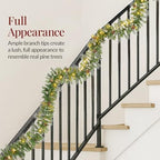 Best Choice Products 9ft Pre-Lit Christmas Garland Holiday Décor for Stairs, Mantel, w/Pine Cones, 2-in-1 White & Multi LED Lights - Image 4