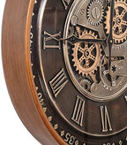 CLXEAST 24 Inch Large Moving Gear Wall Clock for Living Room Decor,Bronze - Image 5
