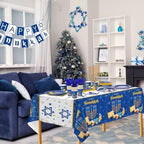 178PCS Hanukkah Party Decoration Set - Menorah, Plates, Napkins, Cups, Banner, Tablecloth, Cutlery - Bulk Supplies for Hanukkah Festival Indoor/Outdoor - Image 5