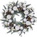 Valery Madelyn 20" Pre-Lit Christmas Wreath for Front Door with Lights by ValeryMadelyn