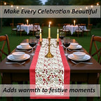 Ridhi Hand Block Print Table Runner Garnet Red 16x106 Inch 100% Cotton - Image 4