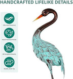 48" Blue Heron Statues Outdoor, Extra-Large Sandhill Crane Decor - Image 3