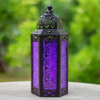 Vela Lanterns Decorative Indoor Gothic Candle Holders, Purple, M, 2-Pack - Image 2
