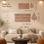 Modern Islamic Wall Art, Ayatul Kursi Metal Artwork, Perfect for Ramadan Decorations, Muslim Housewarming Gifts, Arabic Calligraphy Throne Verse Wall Decor, Ideal Eid Decor (Medium, Matte Copper) - Image 5