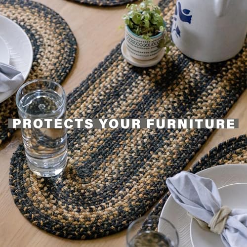 Homespice Kilimanjaro Jute Braided Table Runner, Rect 8x28 Set of 2 - Image 3