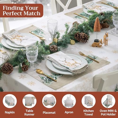Maison d' Hermine Table Cloth Rectangle Table Reusable 100% Cotton 70"x120" - Image 4