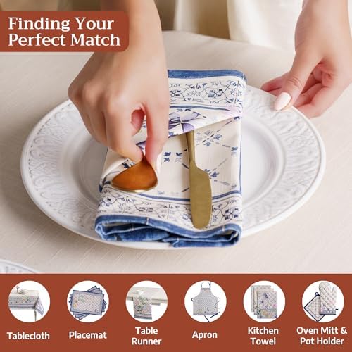 Maison d' Hermine Cloth Napkins Set of 4 Reusable 100% Cotton (20" x 20") - Image 4