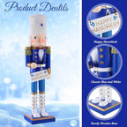 Blosssound 16" Hanukkah Nutcracker Decoration Wooden Jewish Figure,Hanukkah - Image 3