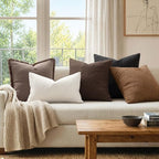 MIULEE 20x20 Decorative Boucle Couch Pillow Covers Black - Image 4