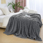 Aganear Fleece Throw Blanket for Bed Couch 90"x108" Grey by Aganear