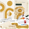 DIY Rope Canvas Kit for Beginners - Complete Macrame Ropes Supplies & Tools | DIY Macrame Art Wall Hanging Decor Starter Set, Craft Kits for Adults, Boho Wall Art Aesthetic Home Decoration (Khaki) by BeadHub
