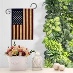 USA Vintage Garden Flag Stand Kit Wall Hanging Decor for Home Porch Patio Post Embroidered Old Glory Decorations Welcome Yard Sign Applique Tapestry Sewing Handcraft Gifts for Grandma - Image 5