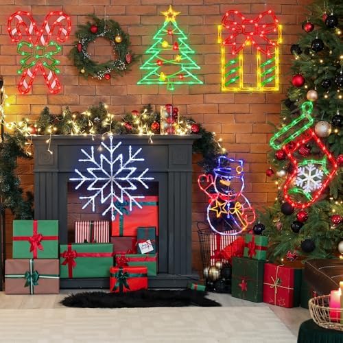 TRWYMZ Christmas Decorations - 16" Christmas Window Silhouette Lights - Image 2