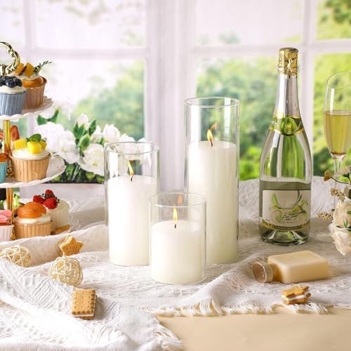 Shihanee 3 Pillar Candle and Holder, M, White - Image 4