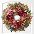 WANNA-CUL 24 Inch Fall Floral Front Door Wreath Farmhouse Harvest Decor - Image 6
