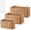 3 Pcs Wall Hanging Baskets, Wicker Baskets for Wall by Unknown