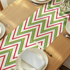Holiday Table Runners | Chevron Design | Seasonal Table Decorations | Kitchen Dining Table Runner | Made in The USA | Stain Resistant | 14" x 90" Long - Image 6