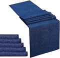 6 Pack Navy Blue Burlap Table Runner Roll Farmhouse Table Linens by LuoluoHouse