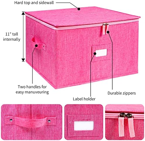 Wine Glass Storage Box, Stemware Storage Containers Cases with Dividers - Image 3